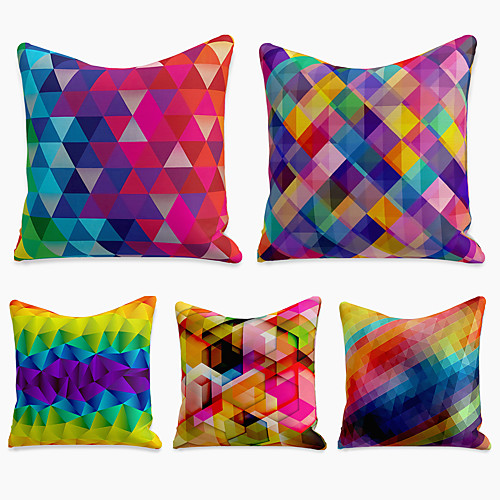 5 pcs Linen Pillow Cover, Print Simple Casual Square Polyester Traditional Classic
5 pcs Linen Pillow Cover, Print Simple Casual Square Polyester Traditional Classic