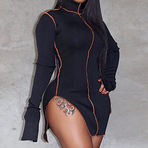 Women's T Shirt Dress Tee Dress Short Mini Dress White Black Purple Gray Long Sleeve Solid Color Split Spring Summer Turtleneck Hot 2021 S M L
Women's T Shirt Dress Tee Dress Short Mini Dress White Black Purple Gray Long Sleeve Solid Color Split Spring Summer Turtleneck Hot 2021 S M L