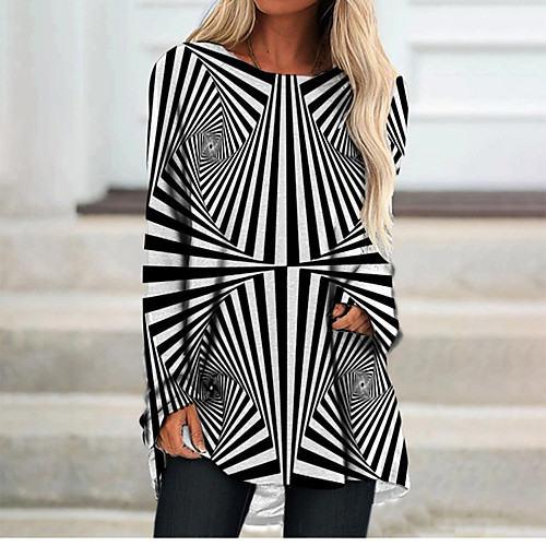 Women's T Shirt Dress Tee Dress Short Mini Dress Black Long Sleeve Check Color Block Geometric Print Fall Spring Round Neck 3D Print Casual 3D Print S M L XL XXL 3XL
Women's T Shirt Dress Tee Dress Short Mini Dress Black Long Sleeve Check Color Block Geometric Print Fall Spring Round Neck 3D Print Casual 3D Print S M L XL XXL 3XL