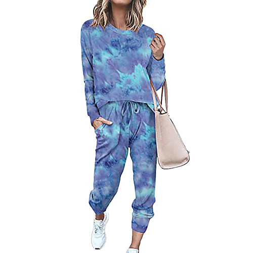 Women's Basic Tie Dye Daily Two Piece Set Blouse Tracksuit Pant Loungewear Print Tops
Women's Basic Tie Dye Daily Two Piece Set Blouse Tracksuit Pant Loungewear Print Tops