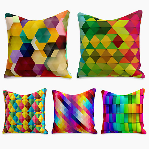 5 pcs Linen Pillow Cover, Print Simple Casual Square Polyester Traditional Classic
5 pcs Linen Pillow Cover, Print Simple Casual Square Polyester Traditional Classic