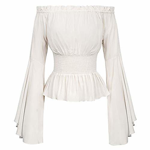 Women Tops, Womens Gothic Renaissance Blouse Flare Sleeves Ruffles Off Shoulder Corset Tops Medieval Victorian Cosplay Costume Pirate Shirt Purple
Women Tops, Womens Gothic Renaissance Blouse Flare Sleeves Ruffles Off Shoulder Corset Tops Medieval Victorian Cosplay Costume Pirate Shirt Purple