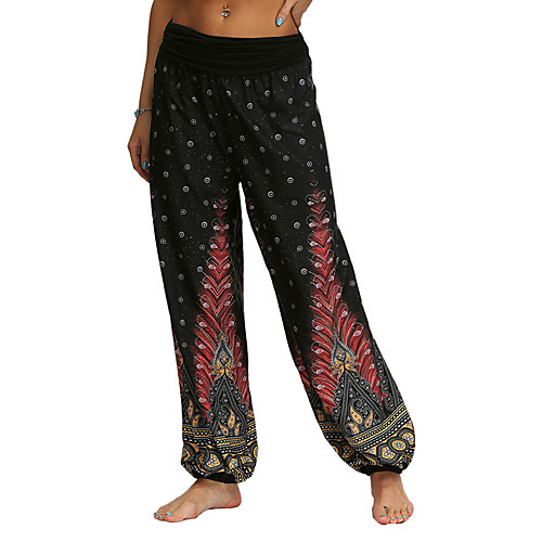 Women's Yoga Pants Harem Bottoms Breathable Quick Dry Peacock Black Yoga Fitness Gym Workout Sports Activewear / Casual / Athleisure 
Women's Yoga Pants Harem Bottoms Breathable Quick Dry Peacock Black Yoga Fitness Gym Workout Sports Activewear / Casual / Athleisure