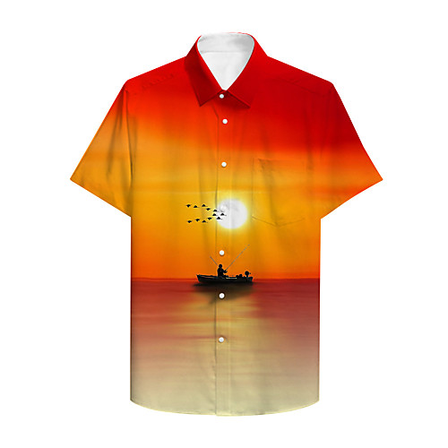 Men's Shirt 3D Print Graphic Scenery Print Short Sleeve Daily Tops Basic Casual Orange
Men's Shirt 3D Print Graphic Scenery Print Short Sleeve Daily Tops Basic Casual Orange