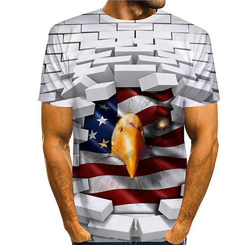 Men's T shirt 3D Print Graphic Eagle Animal Print Short Sleeve Daily Tops Basic Casual White
Men's T shirt 3D Print Graphic Eagle Animal Print Short Sleeve Daily Tops Basic Casual White