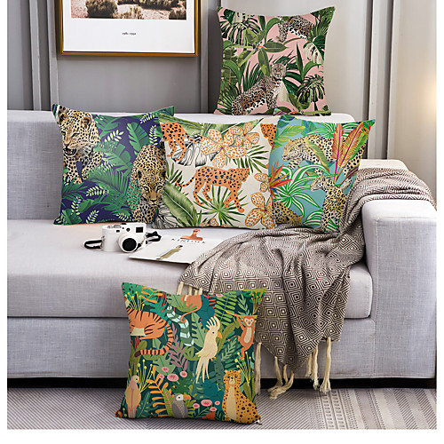 5 pcs Linen Pillow Cover, Animal Simple Casual Square Polyester Traditional Classic
5 pcs Linen Pillow Cover, Animal Simple Casual Square Polyester Traditional Classic