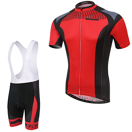 Men's Short Sleeve Cycling Jersey with Bib Shorts Elastane Red Bike Sports Clothing Apparel
Men's Short Sleeve Cycling Jersey with Bib Shorts Elastane Red Bike Sports Clothing Apparel