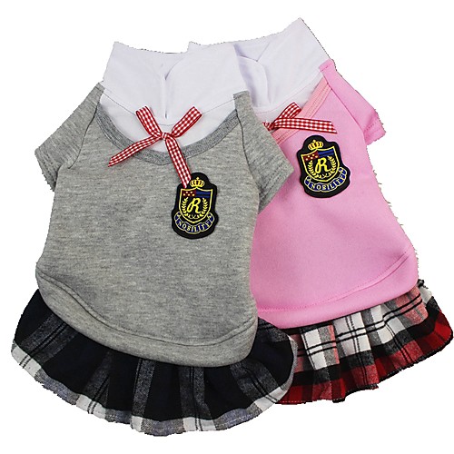Dog Cat Dress Cute Dog Clothes Puppy Clothes Dog Outfits Pink Gray Costume for Girl and Boy Dog Polyester XS S M L XL
Dog Cat Dress Cute Dog Clothes Puppy Clothes Dog Outfits Pink Gray Costume for Girl and Boy Dog Polyester XS S M L XL