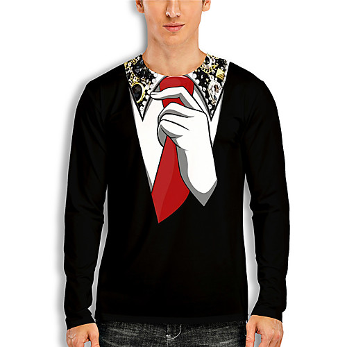 Men's T shirt 3D Print Cartoon 3D Print Long Sleeve Daily Tops Casual Fashion Black
Men's T shirt 3D Print Cartoon 3D Print Long Sleeve Daily Tops Casual Fashion Black