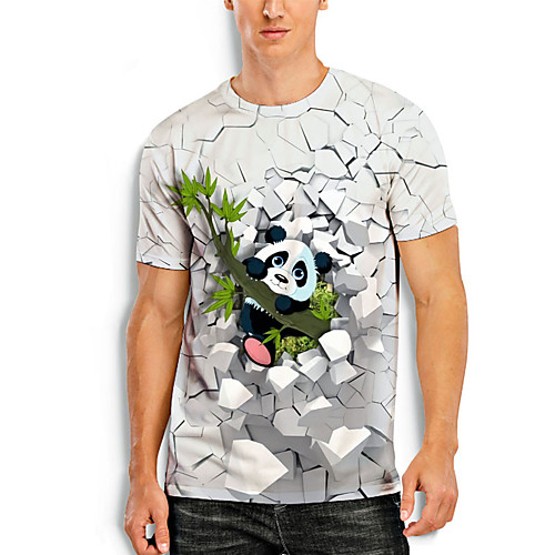 Men's T shirt 3D Print Graphic Prints Panda 3D Print Short Sleeve Daily Tops Casual Fashion White
Men's T shirt 3D Print Graphic Prints Panda 3D Print Short Sleeve Daily Tops Casual Fashion White