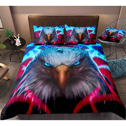 Eagle Print 3-Piece Duvet Cover Set Hotel Bedding Sets Comforter Cover with Soft Lightweight Microfiber, Include 1 Duvet Cover, 2 Pillowcases for Double/Queen/King(1 Pillowcase for Twin/Single)
Eagle Print 3-Piece Duvet Cover Set Hotel Bedding Sets Comforter Cover with Soft Lightweight Microfiber, Include 1 Duvet Cover, 2 Pillowcases for Double/Queen/King(1 Pillowcase for Twin/Single)