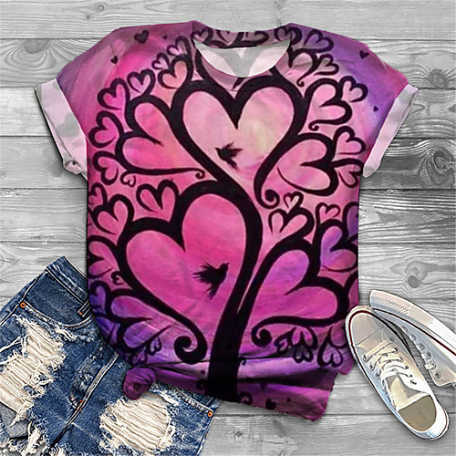 Women's Plus Size Print Graphic Heart T shirt Large Size Round Neck Short Sleeve Tops Big Size
Women's Plus Size Print Graphic Heart T shirt Large Size Round Neck Short Sleeve Tops Big Size