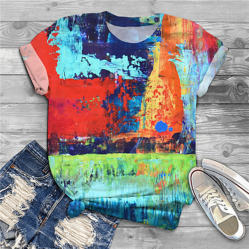 Women's Plus Size Print Graphic Abstract T shirt Large Size Round Neck Short Sleeve Tops Big Size
Women's Plus Size Print Graphic Abstract T shirt Large Size Round Neck Short Sleeve Tops Big Size