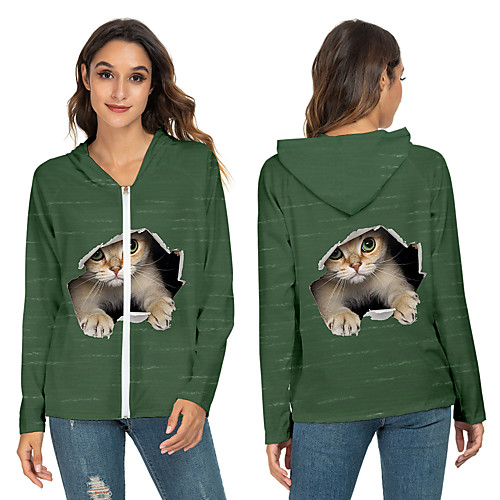 Women's Animal Patterned Print Active Spring & Fall Hoodied Jacket Regular Daily Long Sleeve Air Layer Fabric Coat Tops Black
Women's Animal Patterned Print Active Spring & Fall Hoodied Jacket Regular Daily Long Sleeve Air Layer Fabric Coat Tops Black