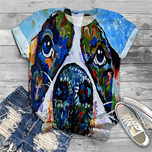 Women's Plus Size Print Dog Graphic Animal T shirt Large Size Round Neck Short Sleeve Tops Big Size
Women's Plus Size Print Dog Graphic Animal T shirt Large Size Round Neck Short Sleeve Tops Big Size