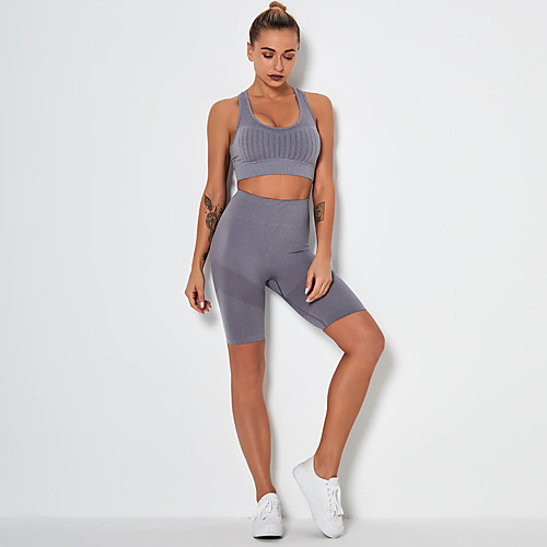 Women's 2pcs Yoga Suit Solid Color Black Purple Red Nylon Yoga Fitness Gym Workout Shorts Sports Bra Sleeveless Sport Activewear Tummy Control Butt Lift Breathable Quick Dry High Elasticity Slim
Women's 2pcs Yoga Suit Solid Color Black Purple Red Nylon Yoga Fitness Gym Workout Shorts Sports Bra Sleeveless Sport Activewear Tummy Control Butt Lift Breathable Quick Dry High Elasticity Slim