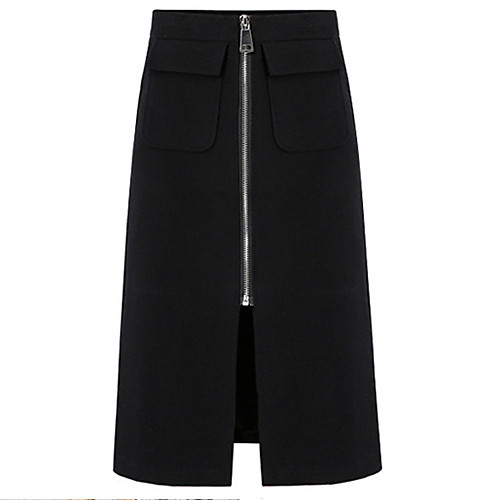 Women's Office / Career Daily Streetwear Sophisticated Skirts Solid Colored Split Black
Women's Office / Career Daily Streetwear Sophisticated Skirts Solid Colored Split Black