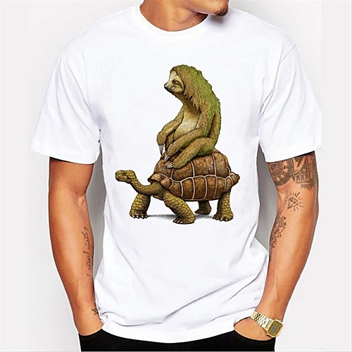 Men's Unisex Tees T shirt Hot Stamping Tortoise Animal Plus Size Print Short Sleeve Daily Tops 100% Cotton Basic Casual Comfortable Big and Tall Green and Black White / Green Silver white
Men's Unisex Tees T shirt Hot Stamping Tortoise Animal Plus Size Print Short Sleeve Daily Tops 100% Cotton Basic Casual Comfortable Big and Tall Green and Black White / Green Silver white