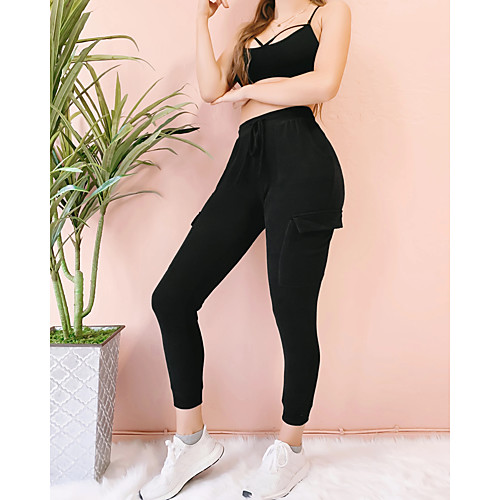Women's Stylish Streetwear Comfort Daily Gym Chinos Pants Plain Ankle-Length Elastic Waist ArmyGreen Black
Women's Stylish Streetwear Comfort Daily Gym Chinos Pants Plain Ankle-Length Elastic Waist ArmyGreen Black