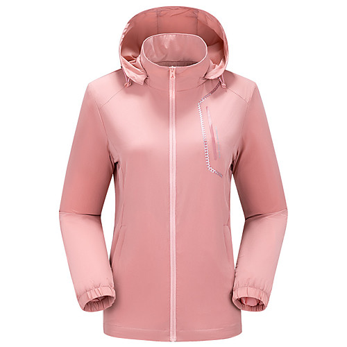 Women's Hiking Windbreaker Outdoor Solid Color Waterproof Windproof Breathable Top Elastane Full Length Visible Zipper Hunting Fishing Climbing Pink Rose Red
Women's Hiking Windbreaker Outdoor Solid Color Waterproof Windproof Breathable Top Elastane Full Length Visible Zipper Hunting Fishing Climbing Pink Rose Red