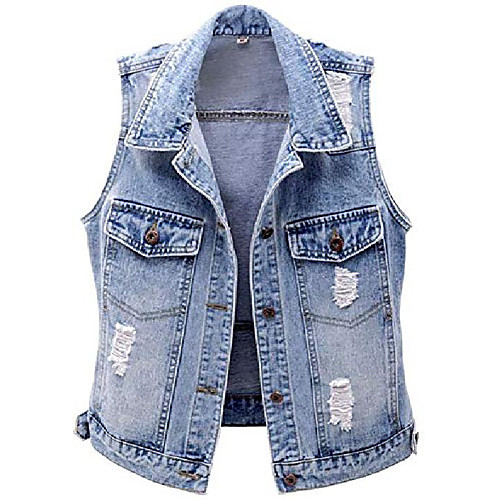 Women's Jacket Denim Denim Casual Fall Jacket Regular Street Cotton Coat Tops Light Blue
Women's Jacket Denim Denim Casual Fall Jacket Regular Street Cotton Coat Tops Light Blue