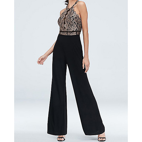Jumpsuits Elegant Formal Evening Dress Halter Neck Half Sleeve Floor Length Chiffon Lace with Appliques 2021
Jumpsuits Elegant Formal Evening Dress Halter Neck Half Sleeve Floor Length Chiffon Lace with Appliques 2021