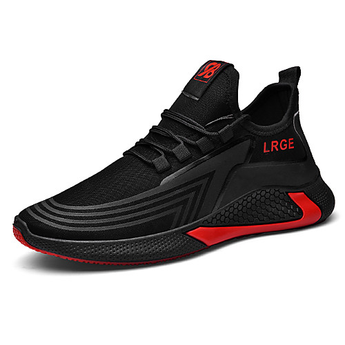 Men's Trainers Athletic Shoes Sporty Athletic Running Shoes PU Elastic Fabric Non-slipping Black and White Black / Red Fall Winter
Men's Trainers Athletic Shoes Sporty Athletic Running Shoes PU Elastic Fabric Non-slipping Black and White Black / Red Fall Winter