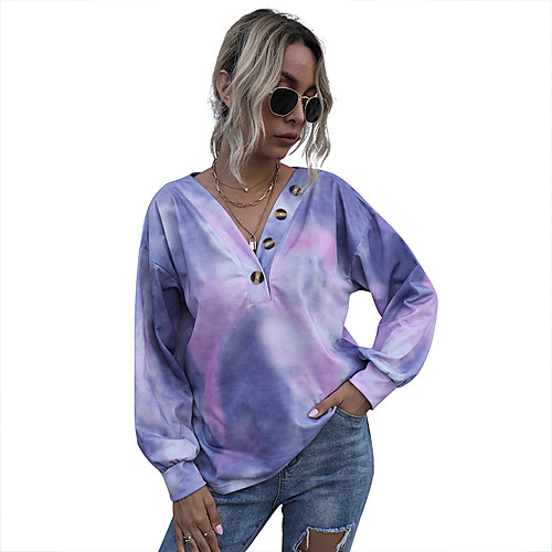 Women's Sweatshirt Sweater Pullover Tie Dye V Neck Sport Athleisure Sweatshirt Top Long Sleeve Breathable Soft Comfortable Everyday Use Casual Daily Outdoor
Women's Sweatshirt Sweater Pullover Tie Dye V Neck Sport Athleisure Sweatshirt Top Long Sleeve Breathable Soft Comfortable Everyday Use Casual Daily Outdoor