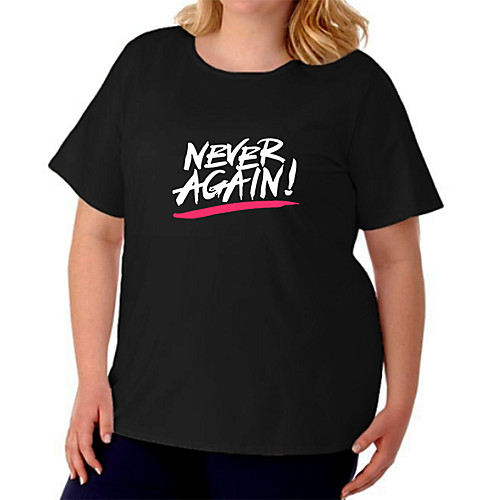 Women's Plus Size Graphic Prints Letter T shirt Large Size Crewneck Short Sleeve Basic Tops Big Size / Cotton
Women's Plus Size Graphic Prints Letter T shirt Large Size Crewneck Short Sleeve Basic Tops Big Size / Cotton