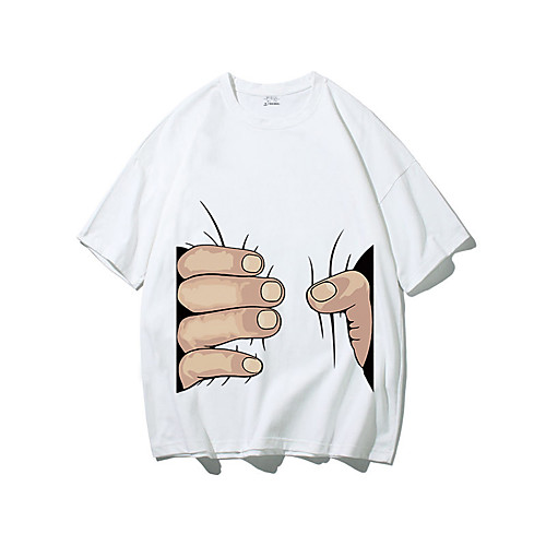 Men's T shirt Hot Stamping Cartoon Print Short Sleeve Daily Tops 100% Cotton Basic Casual White Black Blue
Men's T shirt Hot Stamping Cartoon Print Short Sleeve Daily Tops 100% Cotton Basic Casual White Black Blue