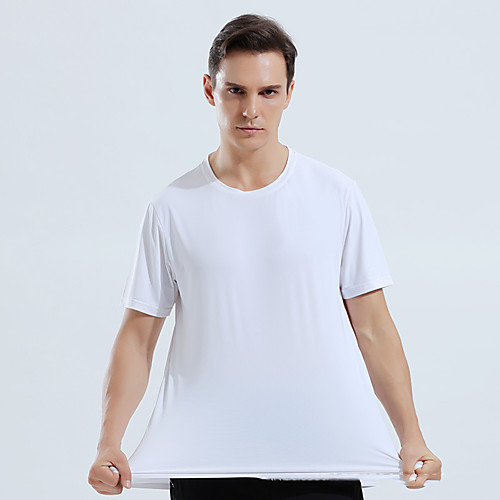 Men's T shirt Hiking Tee shirt Short Sleeve Crew Neck Tee Tshirt Top Outdoor Lightweight Breathable Quick Dry Soft Summer Chinlon Elastane Solid Color Dark Grey White Black Fishing Climbing Running
Men's T shirt Hiking Tee shirt Short Sleeve Crew Neck Tee Tshirt Top Outdoor Lightweight Breathable Quick Dry Soft Summer Chinlon Elastane Solid Color Dark Grey White Black Fishing Climbing Running