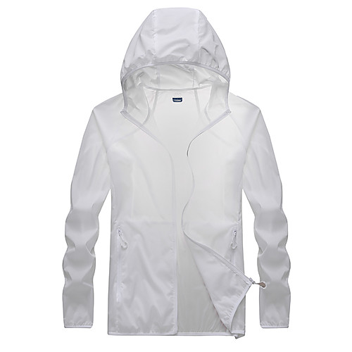 Men's Hiking Skin Jacket Hiking Windbreaker Outdoor Solid Color Packable Waterproof Lightweight UV Sun Protection Outerwear Jacket Top Full Length Visible Zipper Fishing Climbing Running White Blue
Men's Hiking Skin Jacket Hiking Windbreaker Outdoor Solid Color Packable Waterproof Lightweight UV Sun Protection Outerwear Jacket Top Full Length Visible Zipper Fishing Climbing Running White Blue