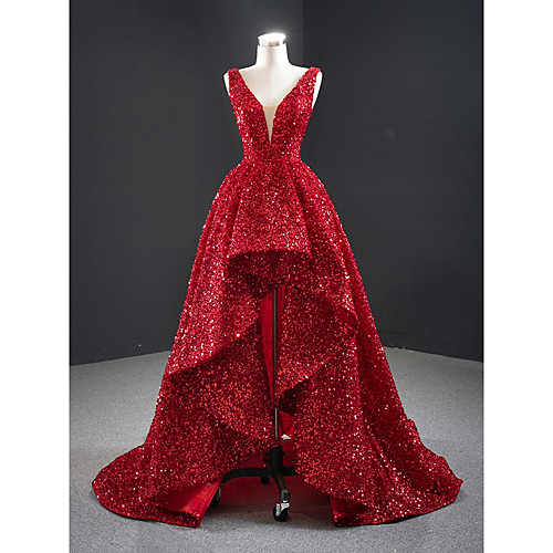 Ball Gown Luxurious Sexy Engagement Prom Dress V Neck Sleeveless Court Train Sequined with Sequin 2021
Ball Gown Luxurious Sexy Engagement Prom Dress V Neck Sleeveless Court Train Sequined with Sequin 2021