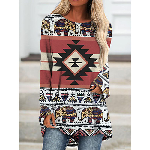 Women's T Shirt Dress Tee Dress Short Mini Dress Red Yellow Gray Long Sleeve Color Block Geometric Animal Print Fall Spring Round Neck Casual 2021 S M L XL XXL 3XL
Women's T Shirt Dress Tee Dress Short Mini Dress Red Yellow Gray Long Sleeve Color Block Geometric Animal Print Fall Spring Round Neck Casual 2021 S M L XL XXL 3XL