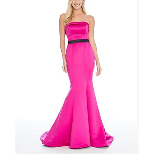 Mermaid / Trumpet Beautiful Back Sexy Engagement Formal Evening Dress Strapless Sleeveless Sweep / Brush Train Satin with Bow(s) Pleats 2021
Mermaid / Trumpet Beautiful Back Sexy Engagement Formal Evening Dress Strapless Sleeveless Sweep / Brush Train Satin with Bow(s) Pleats 2021