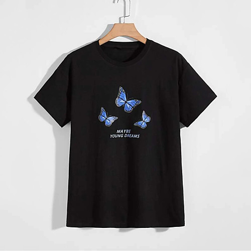 Men's T shirt Hot Stamping Butterfly Animal Print Short Sleeve Casual Tops 100% Cotton Casual Fashion Black
Men's T shirt Hot Stamping Butterfly Animal Print Short Sleeve Casual Tops 100% Cotton Casual Fashion Black
