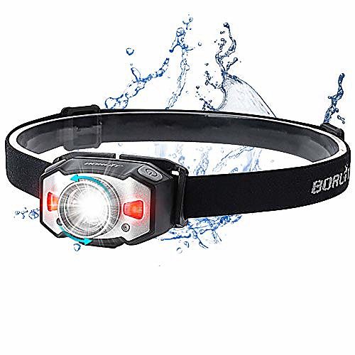 

headlamp led rechargeable usb headlamp headlamp zoomable waterproof adjustable mini headlamps with red light and intelligent gesture sensor for jogging, running, camping, cycling, fishing, children