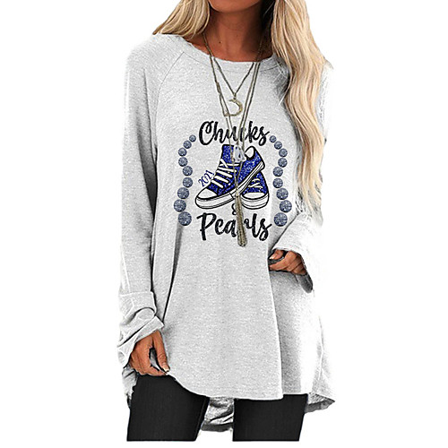 Women's T Shirt Dress Tee Dress Short Mini Dress Gray Long Sleeve Color Block Letter Print Fall Spring Round Neck Casual 2021 S M L XL XXL 3XL
Women's T Shirt Dress Tee Dress Short Mini Dress Gray Long Sleeve Color Block Letter Print Fall Spring Round Neck Casual 2021 S M L XL XXL 3XL