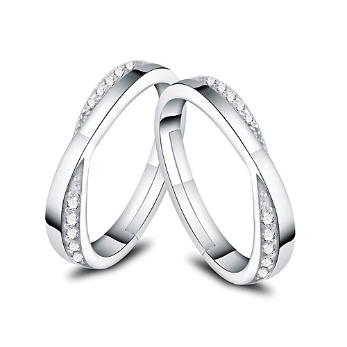 Couple Rings Synthetic Diamond Solitaire Silver S925 Sterling Silver Love Precious Elegant Fashion 1 Pair Adjustable / Couple's / Adjustable Ring
Couple Rings Synthetic Diamond Solitaire Silver S925 Sterling Silver Love Precious Elegant Fashion 1 Pair Adjustable / Couple's / Adjustable Ring