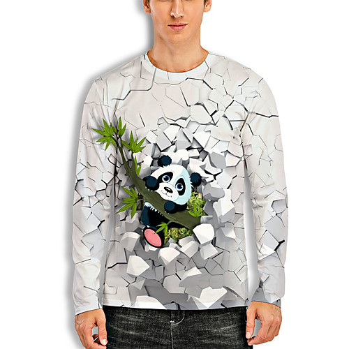 Men's T shirt 3D Print 3D Panda 3D Print Long Sleeve Daily Tops Casual Fashion White
Men's T shirt 3D Print 3D Panda 3D Print Long Sleeve Daily Tops Casual Fashion White