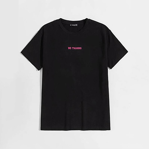 Men's T shirt Hot Stamping Letter Print Short Sleeve Casual Tops 100% Cotton Casual Fashion Black
Men's T shirt Hot Stamping Letter Print Short Sleeve Casual Tops 100% Cotton Casual Fashion Black