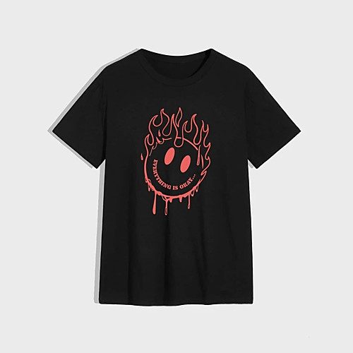 Men's T shirt Hot Stamping Cartoon Print Short Sleeve Casual Tops 100% Cotton Casual Fashion Black
Men's T shirt Hot Stamping Cartoon Print Short Sleeve Casual Tops 100% Cotton Casual Fashion Black
