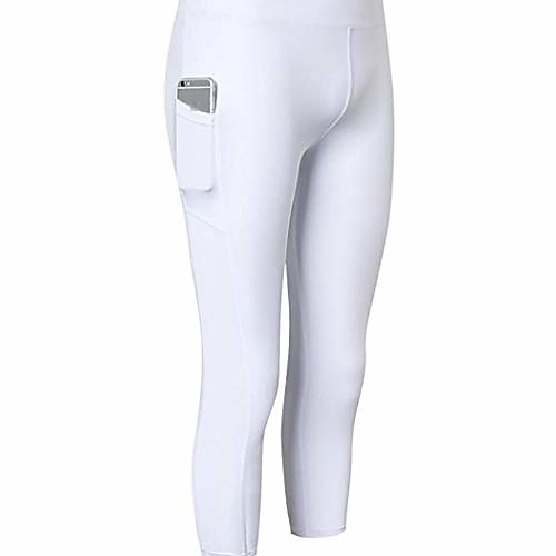 Women Fashion Fitness Yoga Pants Side Pockets Tight-Fitting Cropped Trousers Pants White
Women Fashion Fitness Yoga Pants Side Pockets Tight-Fitting Cropped Trousers Pants White