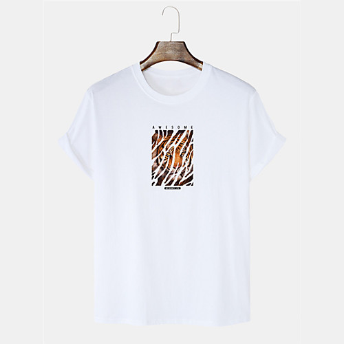 Men's T shirt Hot Stamping Graphic Prints Tiger Short Sleeve Casual Tops 100% Cotton Fashion White Blue Yellow
Men's T shirt Hot Stamping Graphic Prints Tiger Short Sleeve Casual Tops 100% Cotton Fashion White Blue Yellow