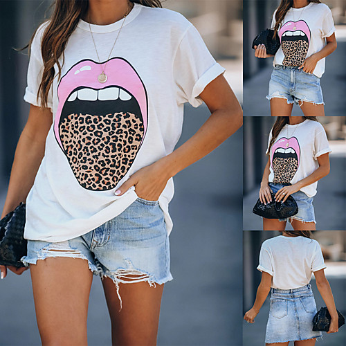 Women's Tee / T-shirt Leopard Print Crew Neck Sport Athleisure T Shirt Top Short Sleeves Breathable Soft Comfortable Everyday Use Casual Daily Outdoor
Women's Tee / T-shirt Leopard Print Crew Neck Sport Athleisure T Shirt Top Short Sleeves Breathable Soft Comfortable Everyday Use Casual Daily Outdoor