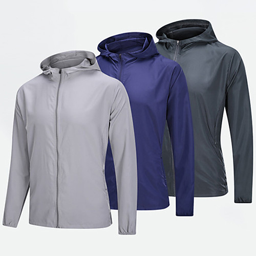 Men's Hiking Jacket Hiking Windbreaker Long Sleeve Stand Collar Jacket Tee Tshirt Top Outdoor Lightweight Windproof Breathable Quick Dry Autumn / Fall Spring Elastane Polyester Solid Color White Blue
Men's Hiking Jacket Hiking Windbreaker Long Sleeve Stand Collar Jacket Tee Tshirt Top Outdoor Lightweight Windproof Breathable Quick Dry Autumn / Fall Spring Elastane Polyester Solid Color White Blue