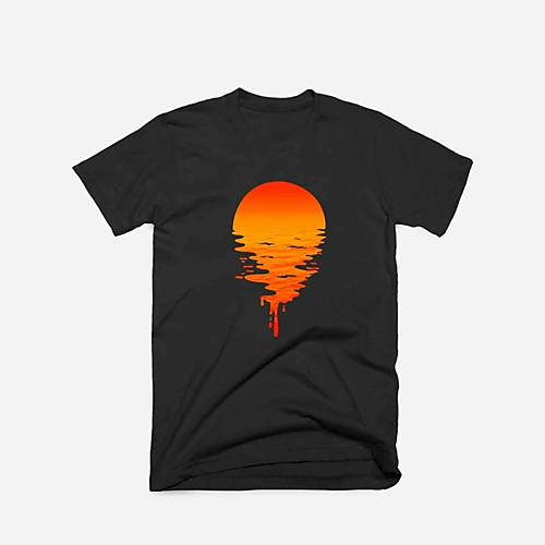 Men's T shirt Hot Stamping Sun Print Short Sleeve Casual Tops 100% Cotton Casual Fashion Black
Men's T shirt Hot Stamping Sun Print Short Sleeve Casual Tops 100% Cotton Casual Fashion Black