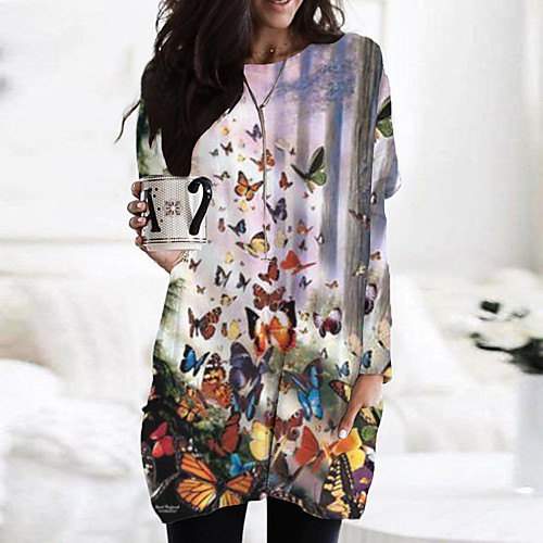 Women's T Shirt Dress Tee Dress Short Mini Dress Red Yellow Blushing Pink Light Blue Long Sleeve Print Color Block Animal Print Fall Spring Round Neck Casual 2021 S M L XL XXL 3XL
Women's T Shirt Dress Tee Dress Short Mini Dress Red Yellow Blushing Pink Light Blue Long Sleeve Print Color Block Animal Print Fall Spring Round Neck Casual 2021 S M L XL XXL 3XL