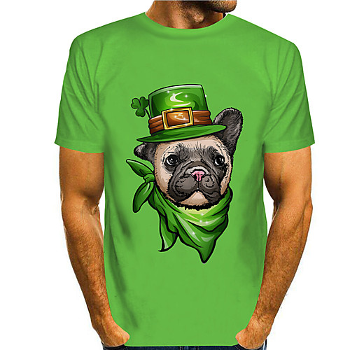 Men's T shirt 3D Print Dog Graphic Prints Saint Patrick Day 3D Print Short Sleeve Daily Tops Casual Fashion Green
Men's T shirt 3D Print Dog Graphic Prints Saint Patrick Day 3D Print Short Sleeve Daily Tops Casual Fashion Green
