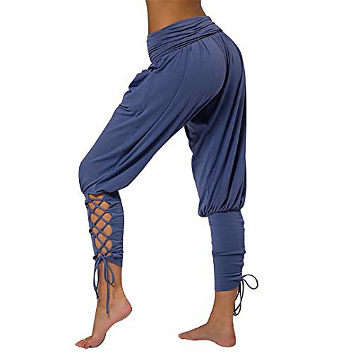 Women Harem Pants Leggings Baggy Aladdin Hippy Pants Solid High Waist Trousers Comfy Pants Blue L
Women Harem Pants Leggings Baggy Aladdin Hippy Pants Solid High Waist Trousers Comfy Pants Blue L